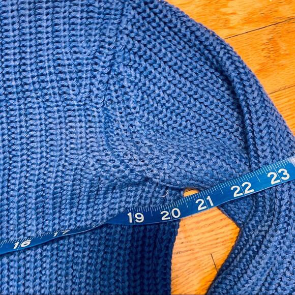 H&M ROYAL BLUE OVERSIZED RIBBED COTTON SWEATER 2 - Picture 6 of 8